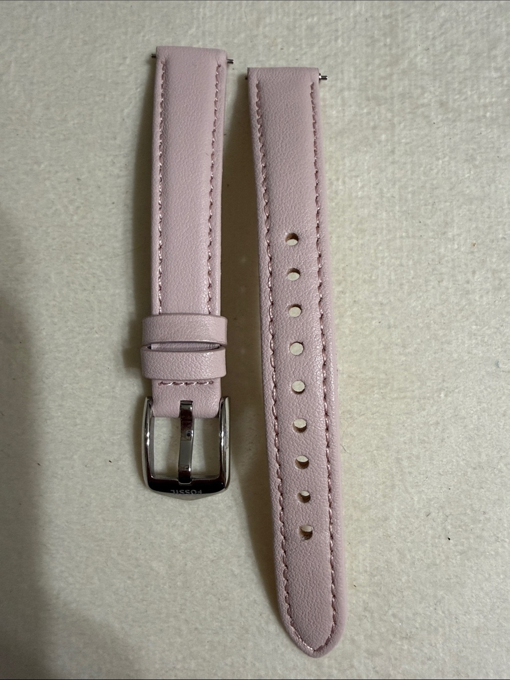 14mm Fossil Light Pink Leather Watch Strap